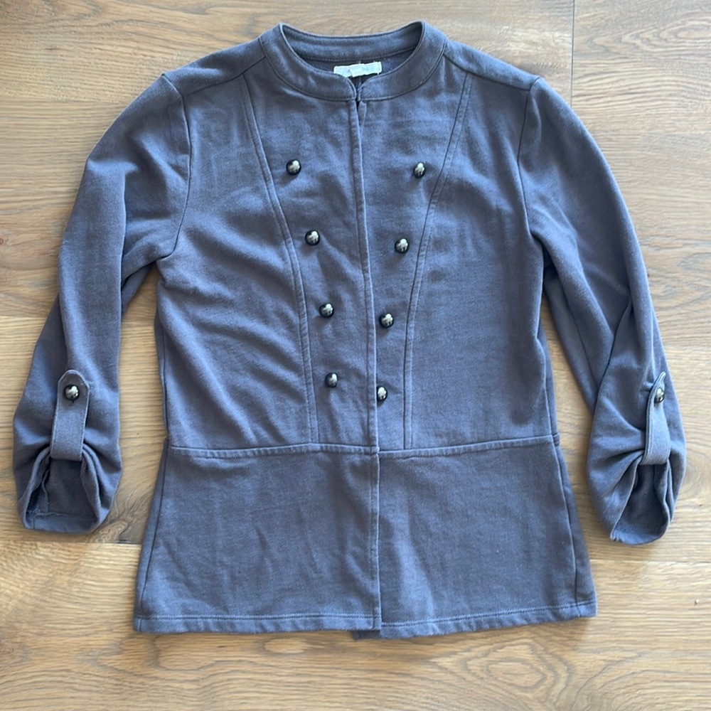 Maurices gray military casual cozy dressy sweatshirt jacket. Size  XS